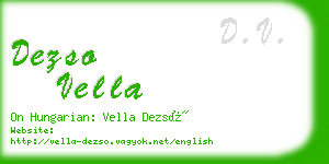 dezso vella business card